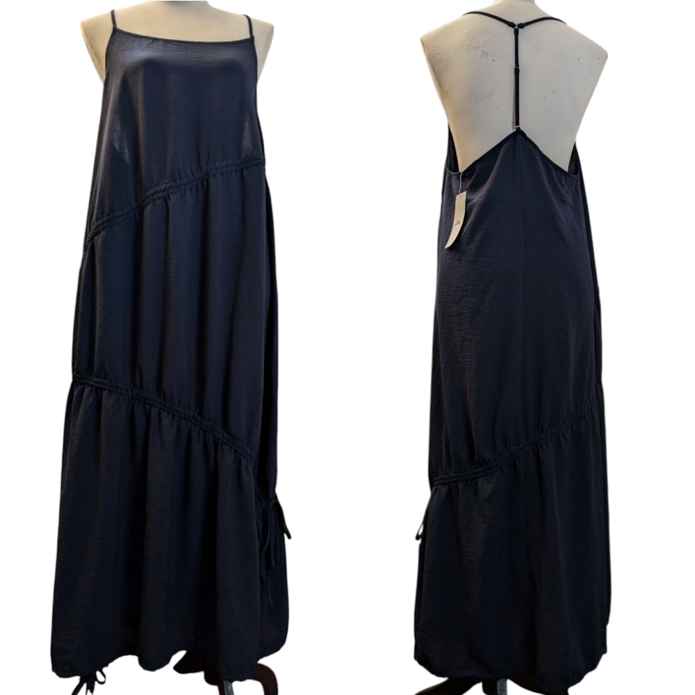 NWT Urban Outfitters Navy shift dress size M tiered